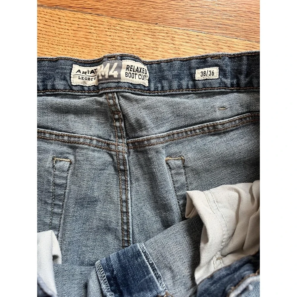 Ariat Jeans Mens 38x36 Blue M4 Legacy Relaxed Boot Cut Denim Western Cowboy